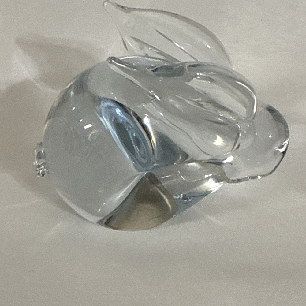 Vintage Interpur Clear Glass Rabbit Figurine Paperweight Taiwan - Picture 11 of 11